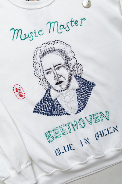 Music Master "Beethoven" Crew Sweatshirt White - L (1)