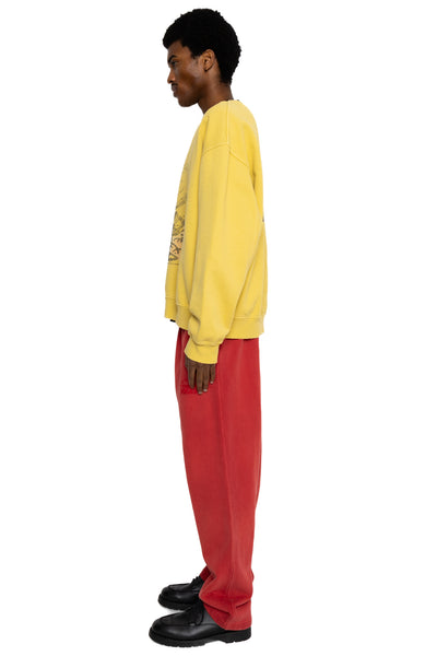 (Final Sale)Red Straight Leg Fleece Pants