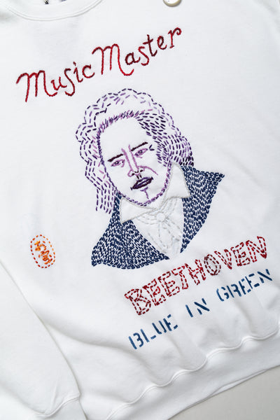 Music Master "Beethoven" Crew Sweatshirt White - XL (1)