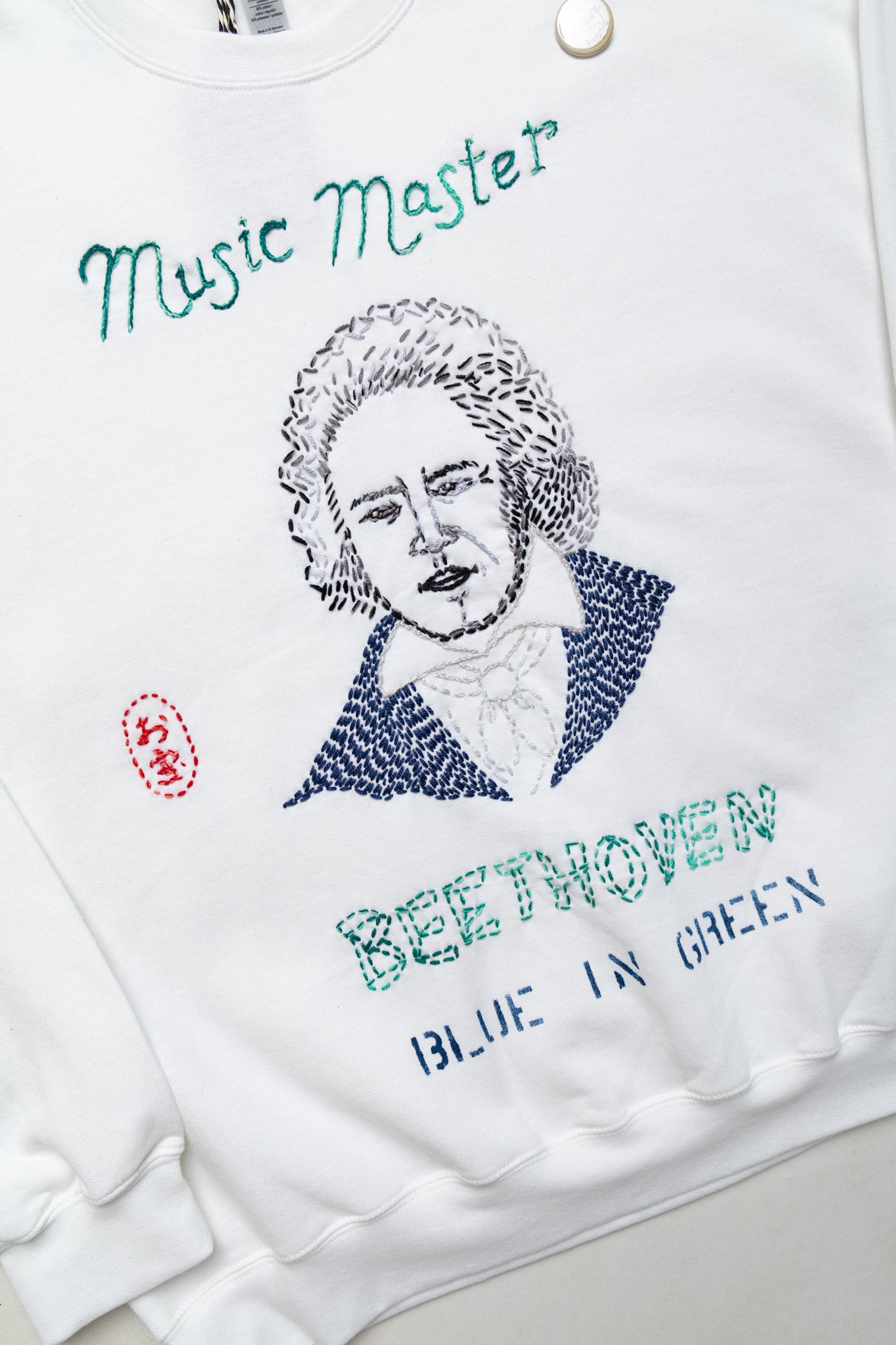 Music Master "Beethoven" Crew Sweatshirt White - XL (2)