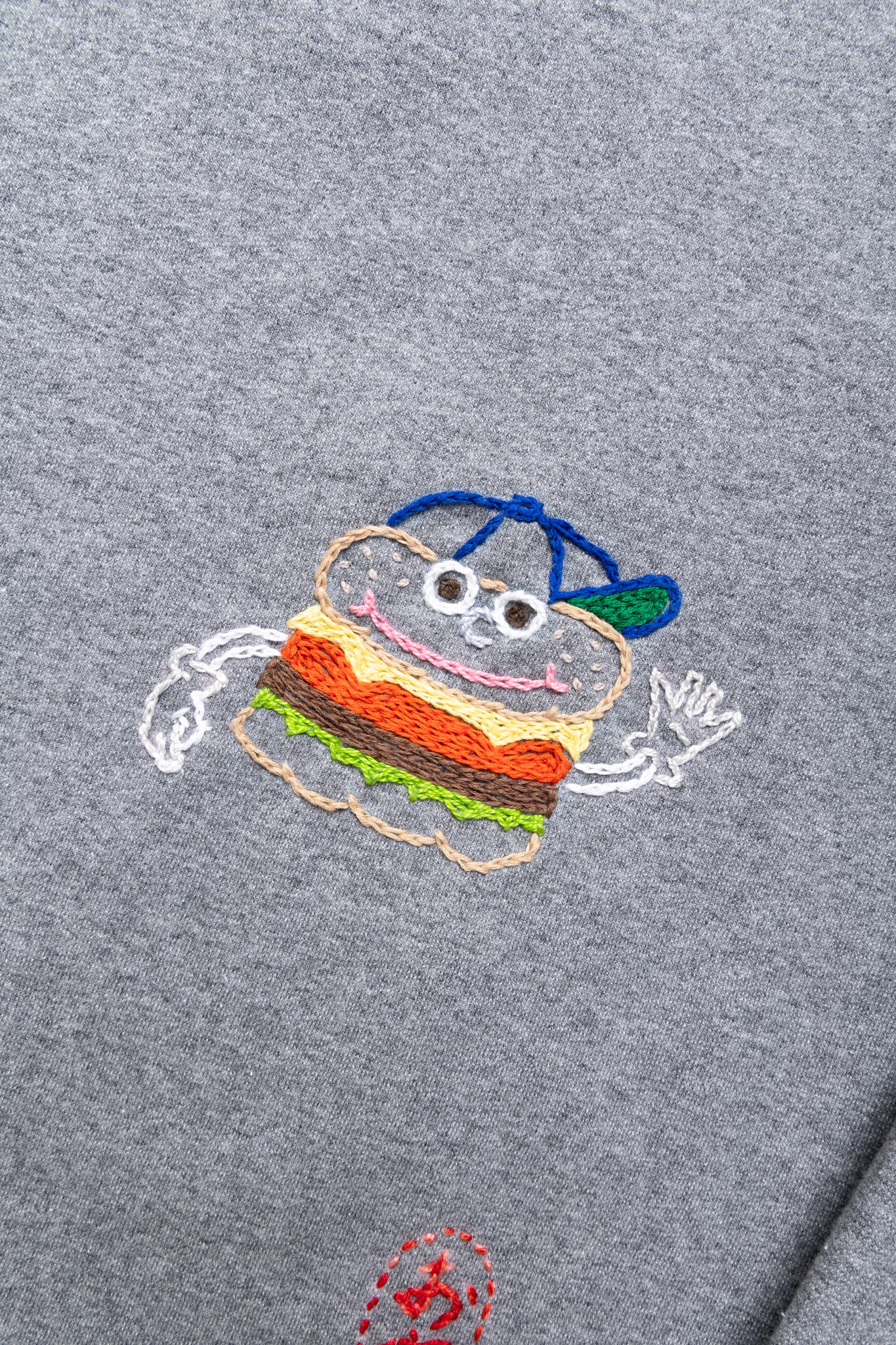 Burger Boy With NYC Icons Crew Sweatshirt Grey - L (1)