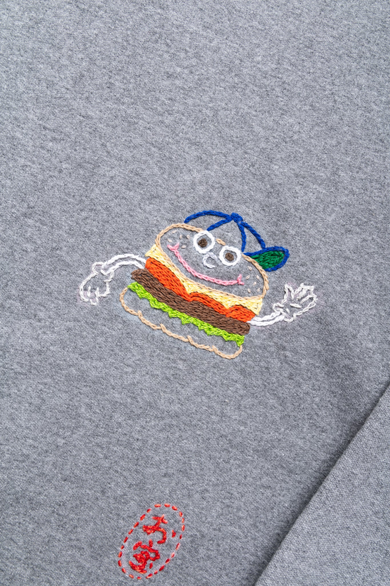 Burger Boy With NYC Icons Crew Sweatshirt Grey - XL (2)