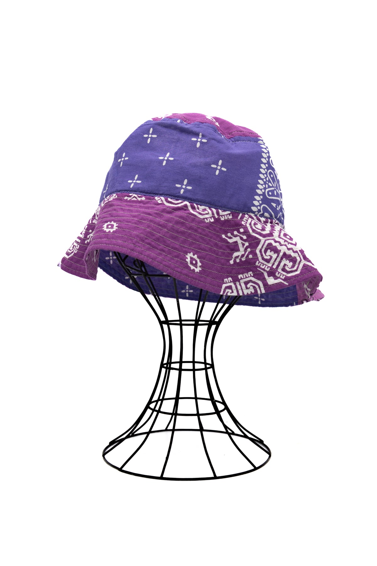 Kapital Bandana Patchwork BUCKET Hat (Long Brim) - Light Purple – BLUE ...