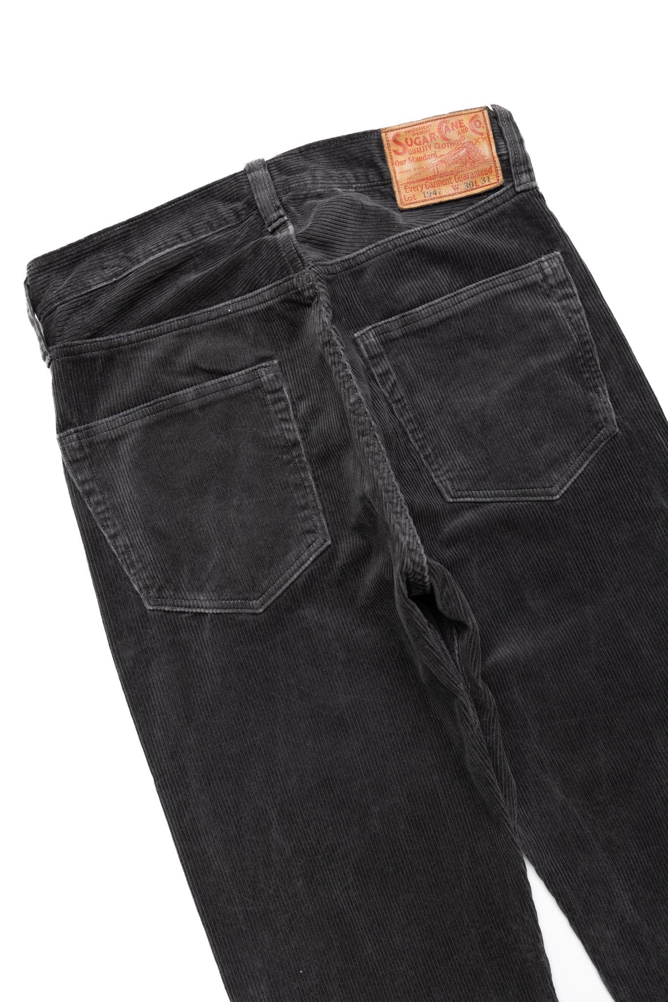 9W Corduroy 5 Pocket Pants Pigment Dyed - Black