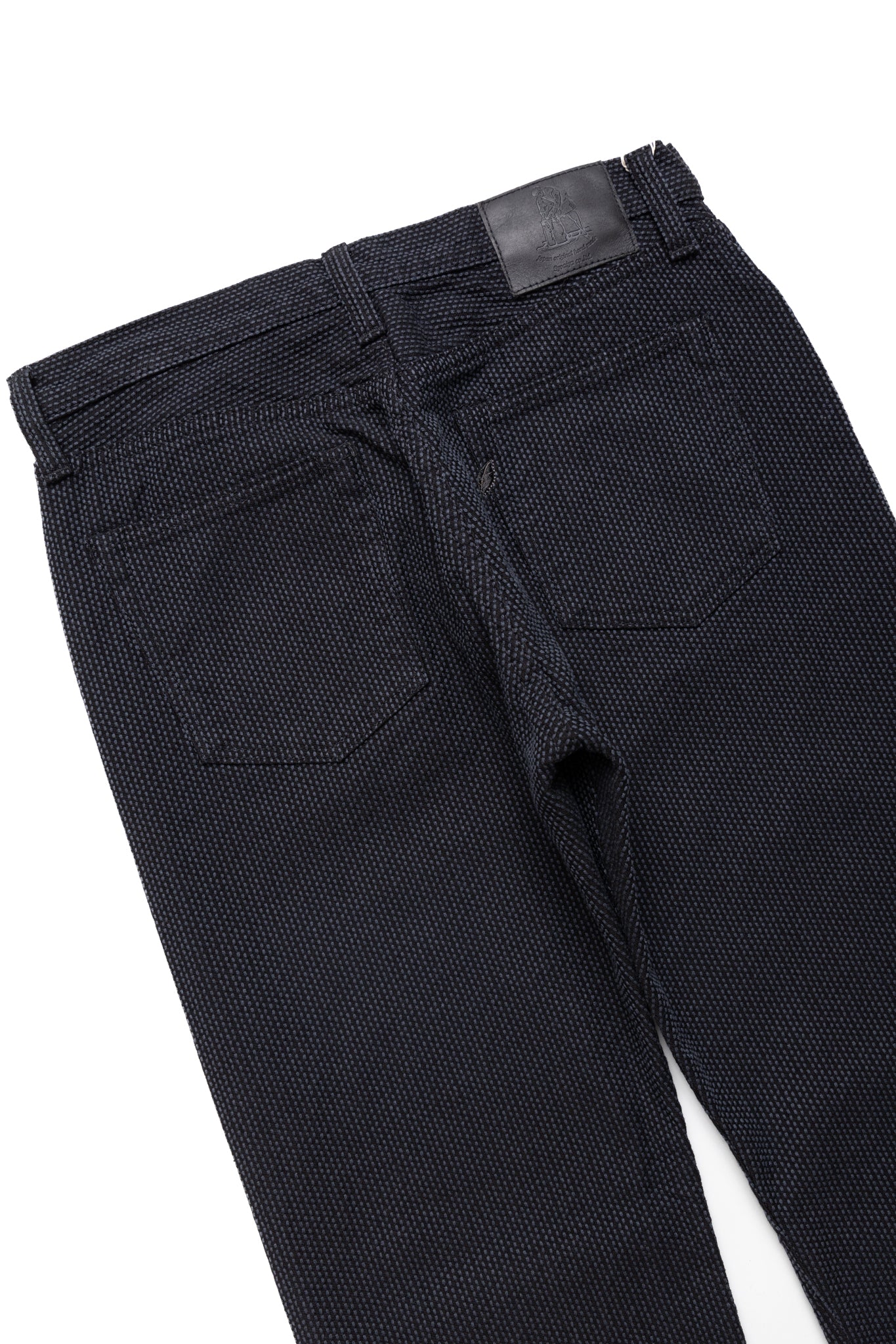 1170-1-BK Sashiko 5P Pants Loose Fit - Grey x Black