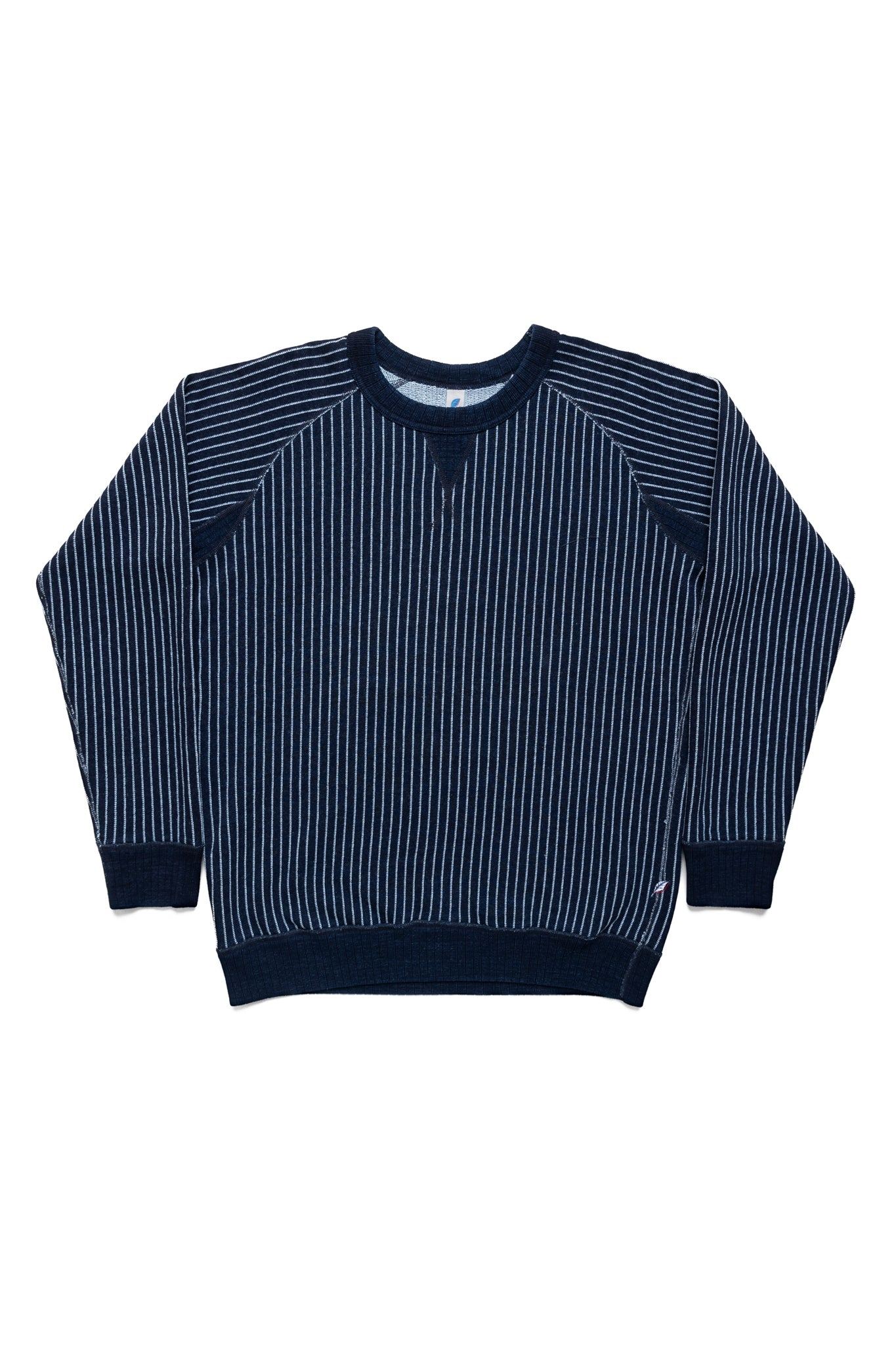 Yarn Dyed Indigo Sweatshirt - Indigo Stripe