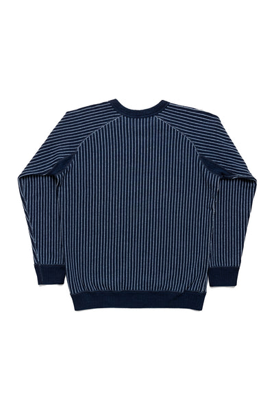 Yarn Dyed Indigo Sweatshirt - Indigo Stripe