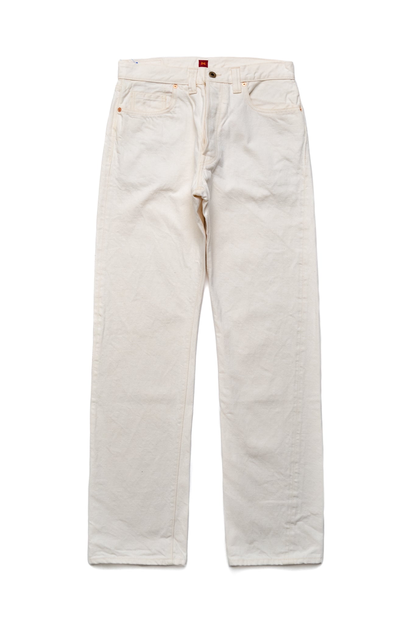 AA714 White Denim WWll Straight Jeans