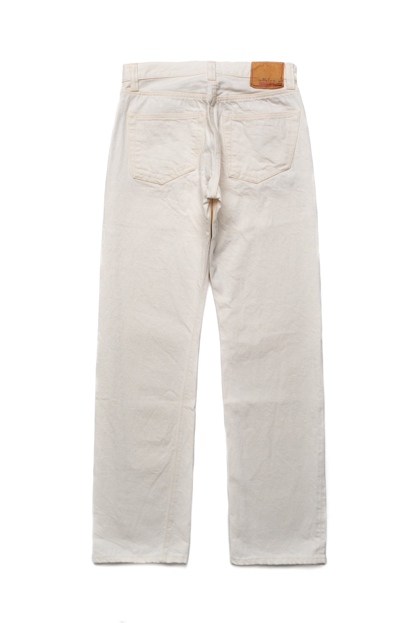 AA714 White Denim WWll Straight Jeans