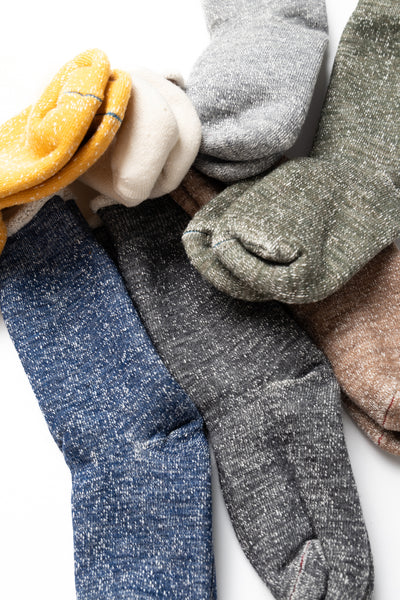 Double Face Crew Socks - Merino Wool & Organic Cotton