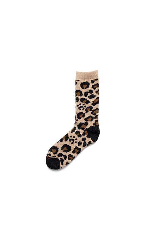 Pile Leopard Crew Socks