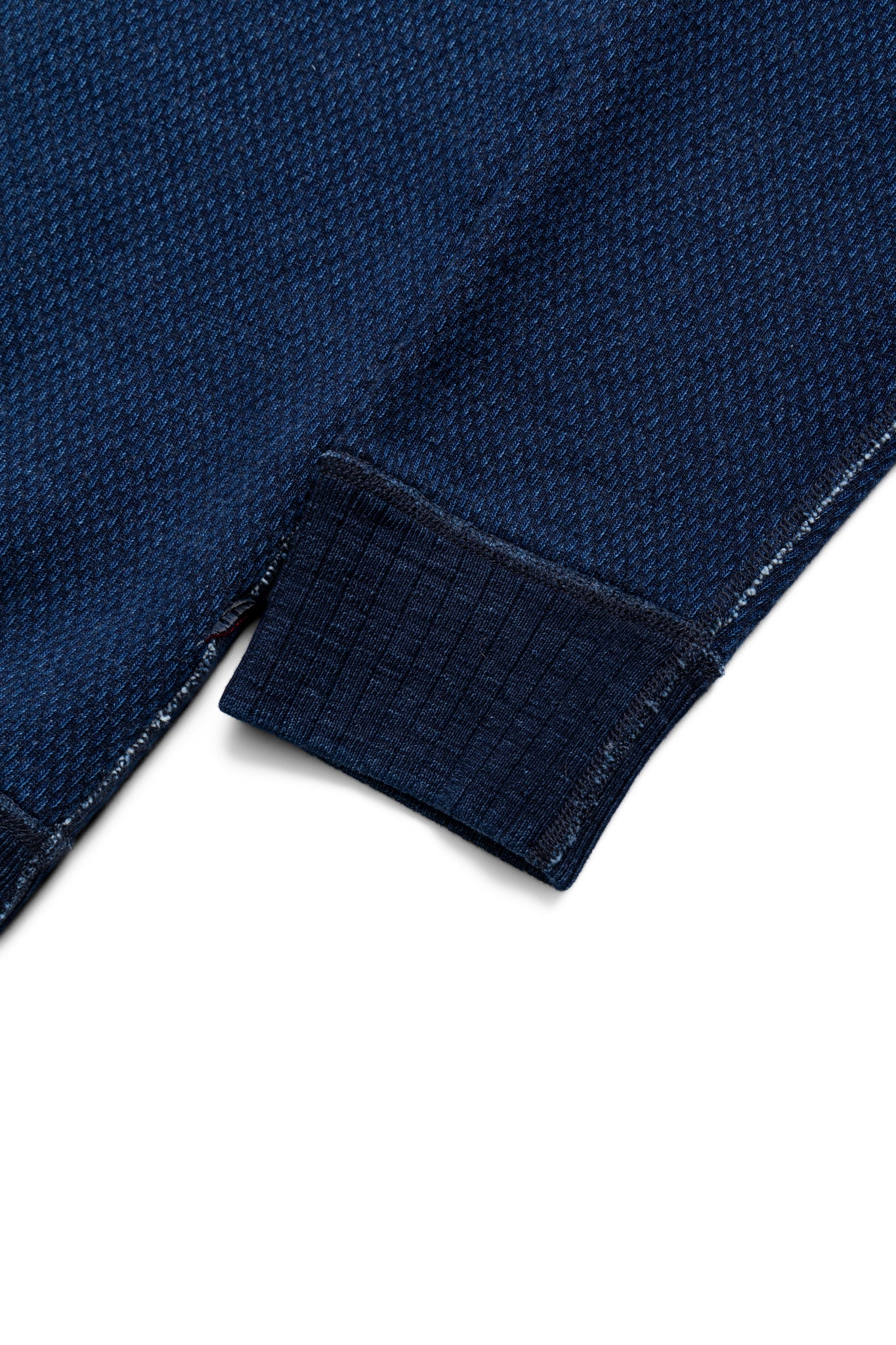 Yarn Dyed Indigo Sweatshirt - Indigo Sashiko