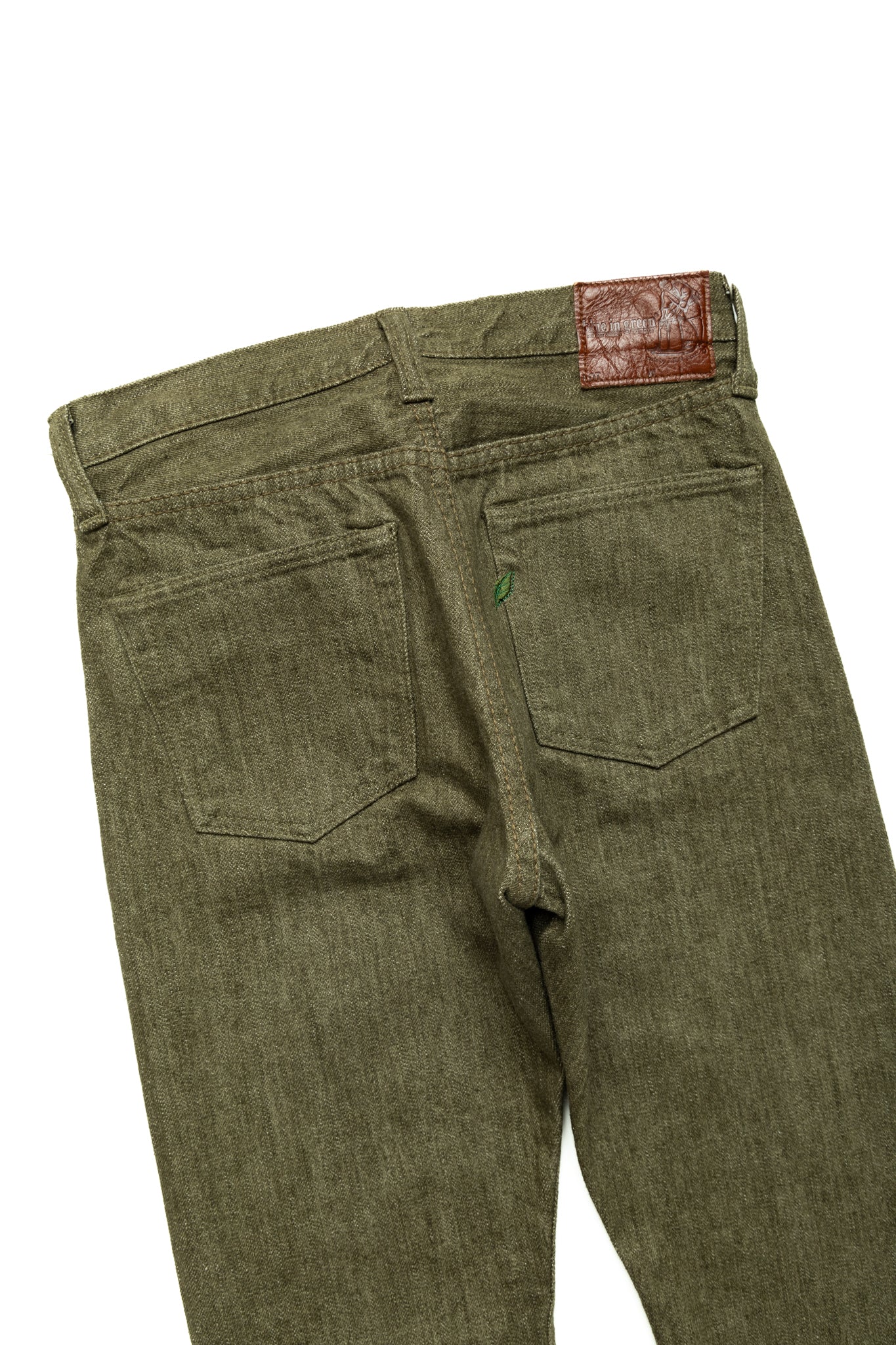 OL-14oz-019 14oz Olive Selvedge Denim Relax Tapered