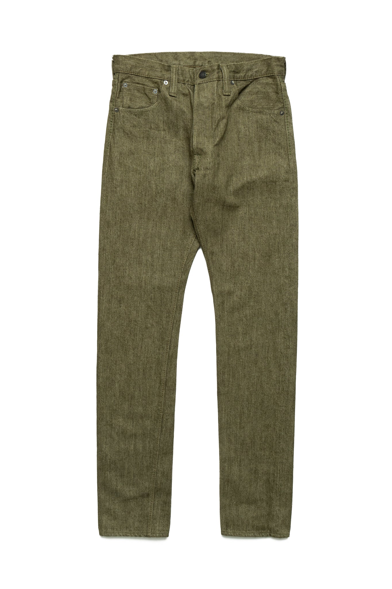 OL-14oz-019 14oz Olive Selvedge Denim Relax Tapered