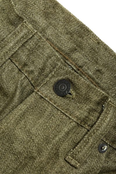 OL-14oz-019 14oz Olive Selvedge Denim Relax Tapered