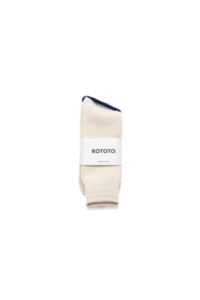 Cotton Waffle Crew Socks