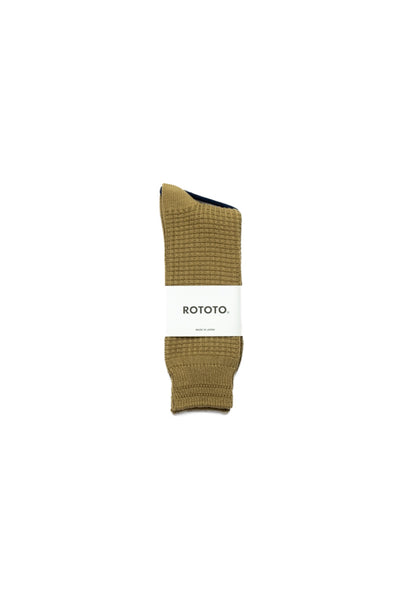 Cotton Waffle Crew Socks