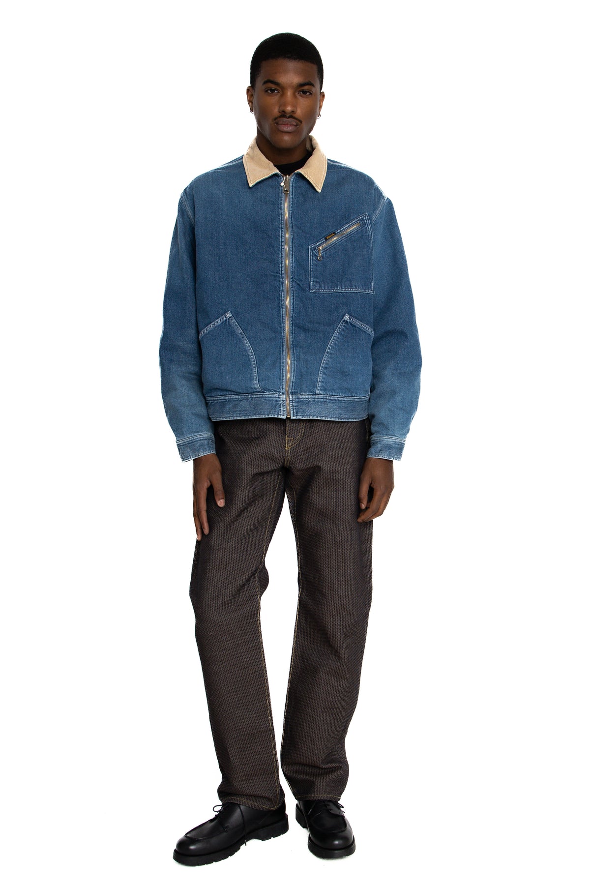 Kapital 11.5oz Denim BONE Lining Reversible ZIP-UP Work JKT – BLUE