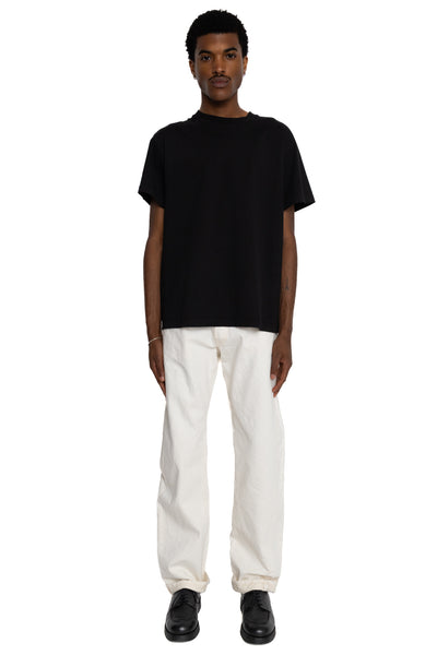 AA714 White Denim WWll Straight Jeans