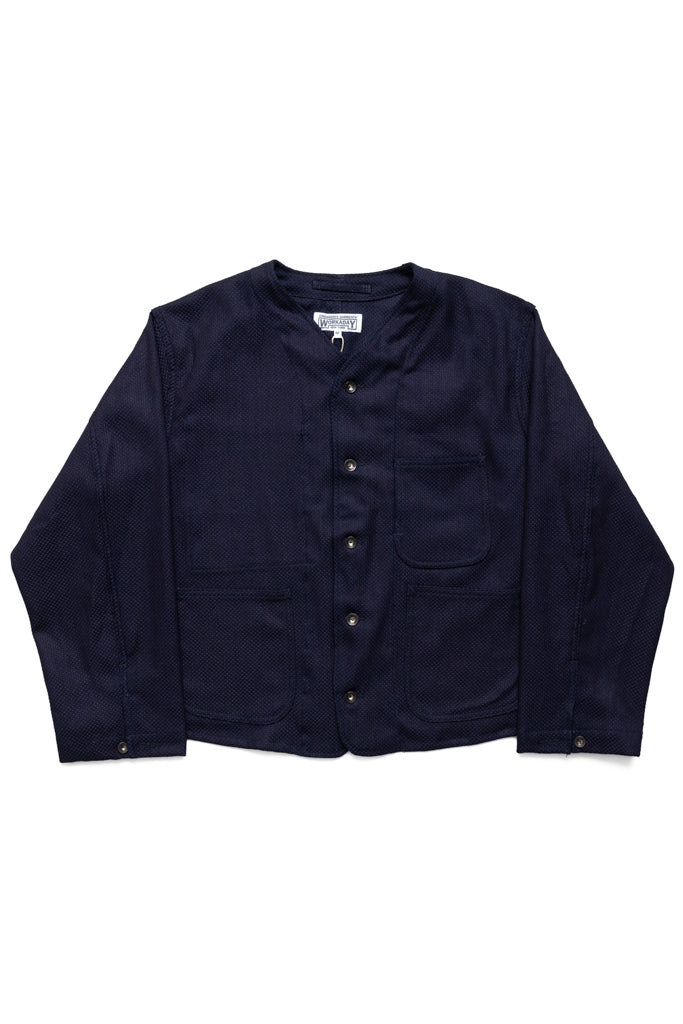 Engineer Short Jacket Cotton Heavy Basketweave - Dk. Navy