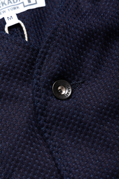 Engineer Short Jacket Cotton Heavy Basketweave - Dk. Navy