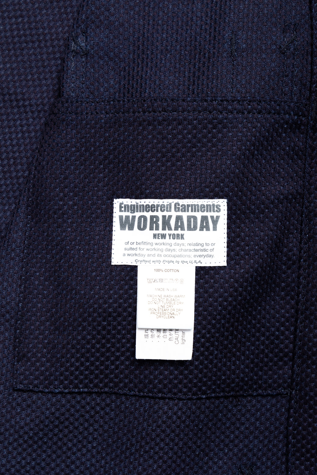 Utility Jacket Cotton Heavy Basketweave - Dk. Navy