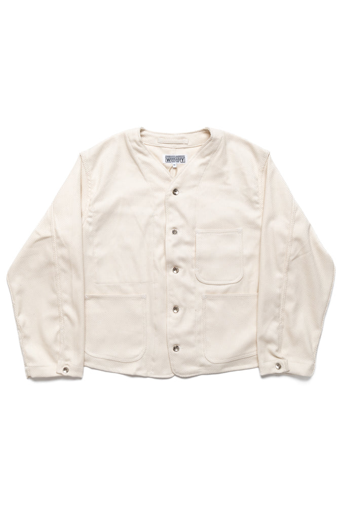 Engineer Short Jacket Cotton Heavy Basketweave - Natural