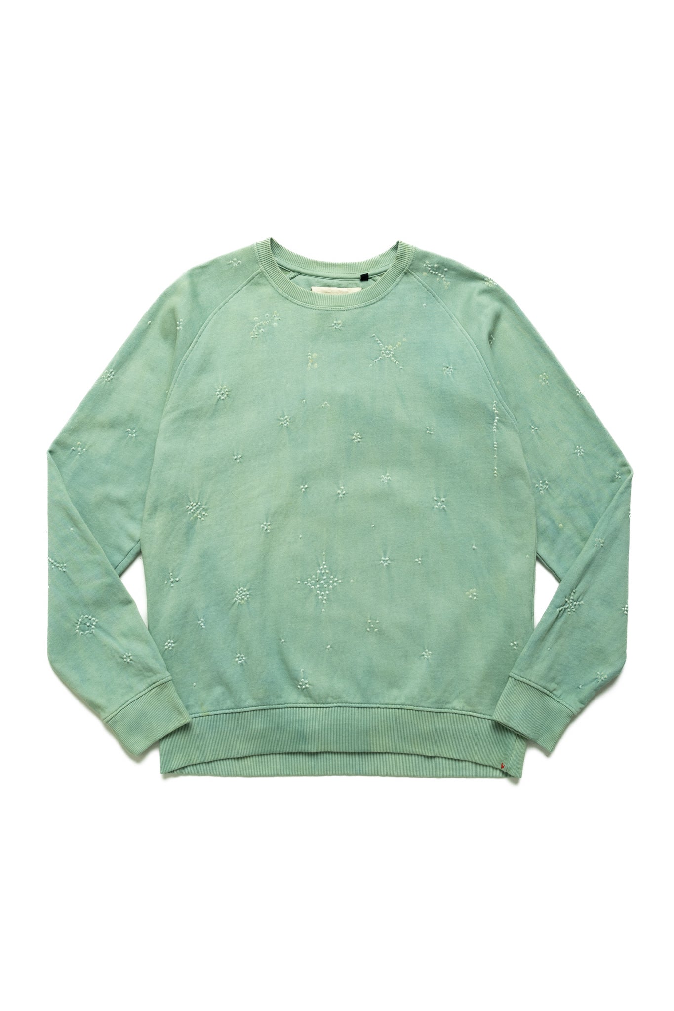 Speckled All Over BANDHANI Organic Cotton Sweatshirt - Aqua Blue