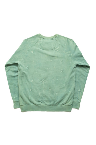 Speckled All Over BANDHANI Organic Cotton Sweatshirt - Aqua Blue