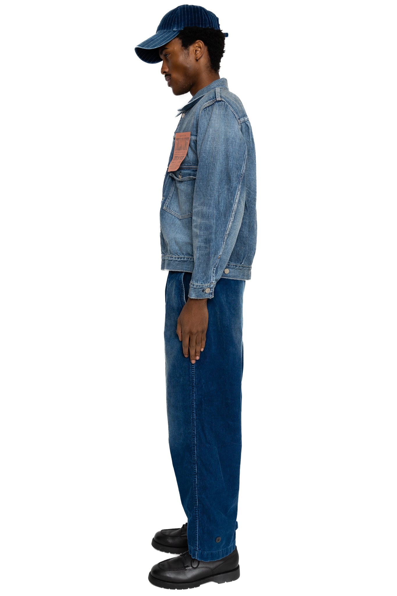 M43 Field Trousers Distressed Indigo Corduroy - Fullcount x Leather Healer x BiG Exclusive