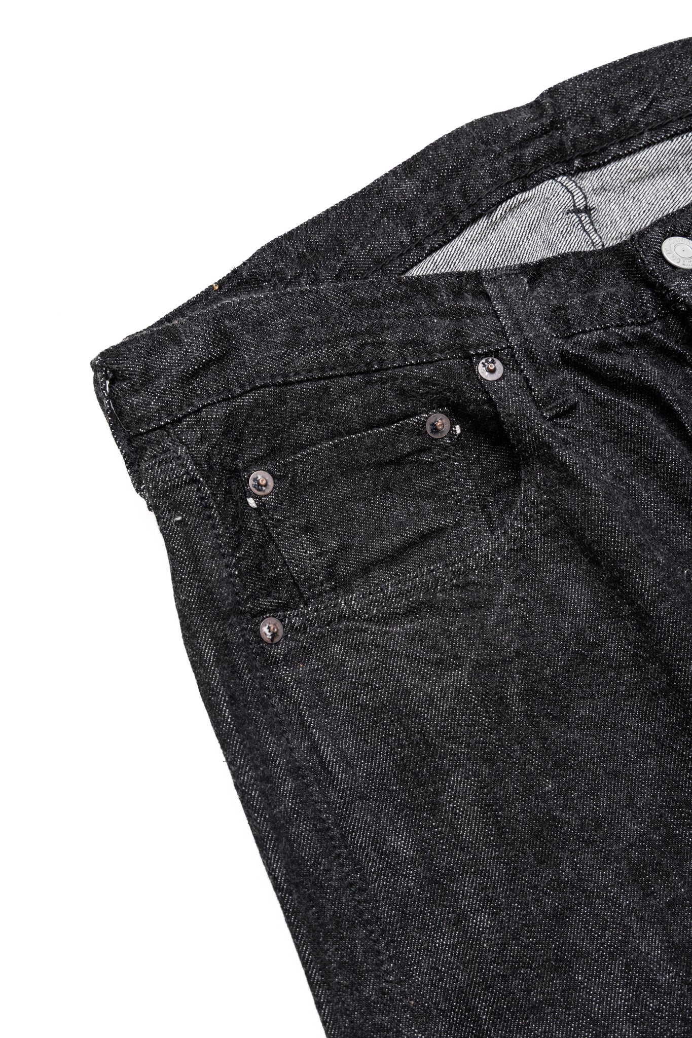 0105BKSS-BIG 11.5oz Black Denim Wide Straight - Fullcount x BiG Collaboration