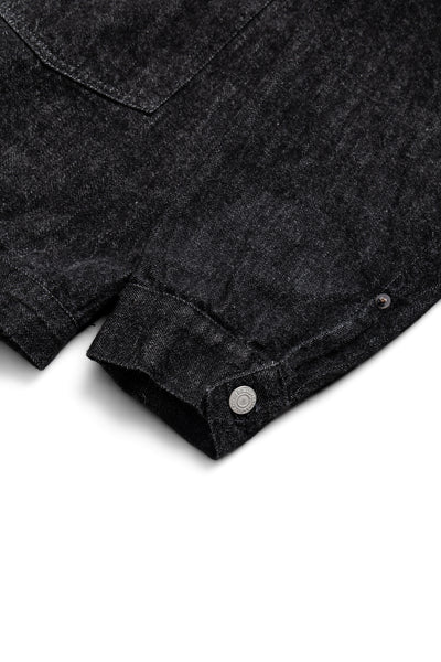 S2107BKSS-BIG 11.5oz Black WWll Type 1 Denim Jacket (Super Smooth) - Fullcount x BiG Collaboration