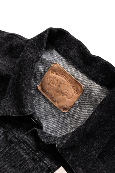 S2107BKSS-BIG 11.5oz Black WWll Type 1 Denim Jacket (Super Smooth) - Fullcount x BiG Collaboration