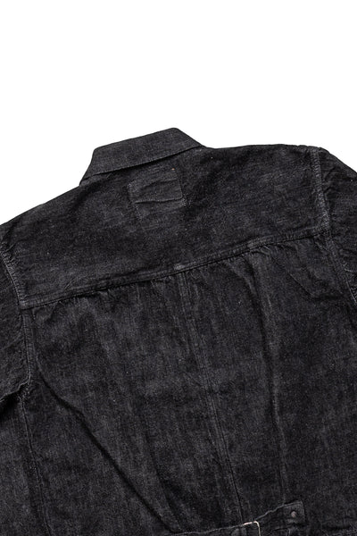 S2107BKSS-BIG 11.5oz Black WWll Type 1 Denim Jacket (Super Smooth) - Fullcount x BiG Collaboration