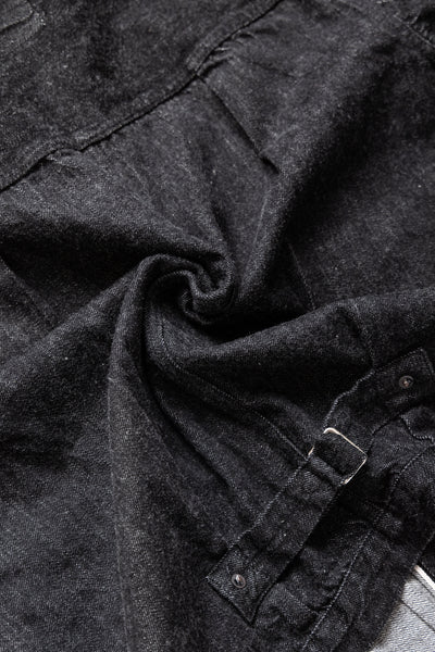 S2107BKSS-BIG 11.5oz Black WWll Type 1 Denim Jacket (Super Smooth) - Fullcount x BiG Collaboration