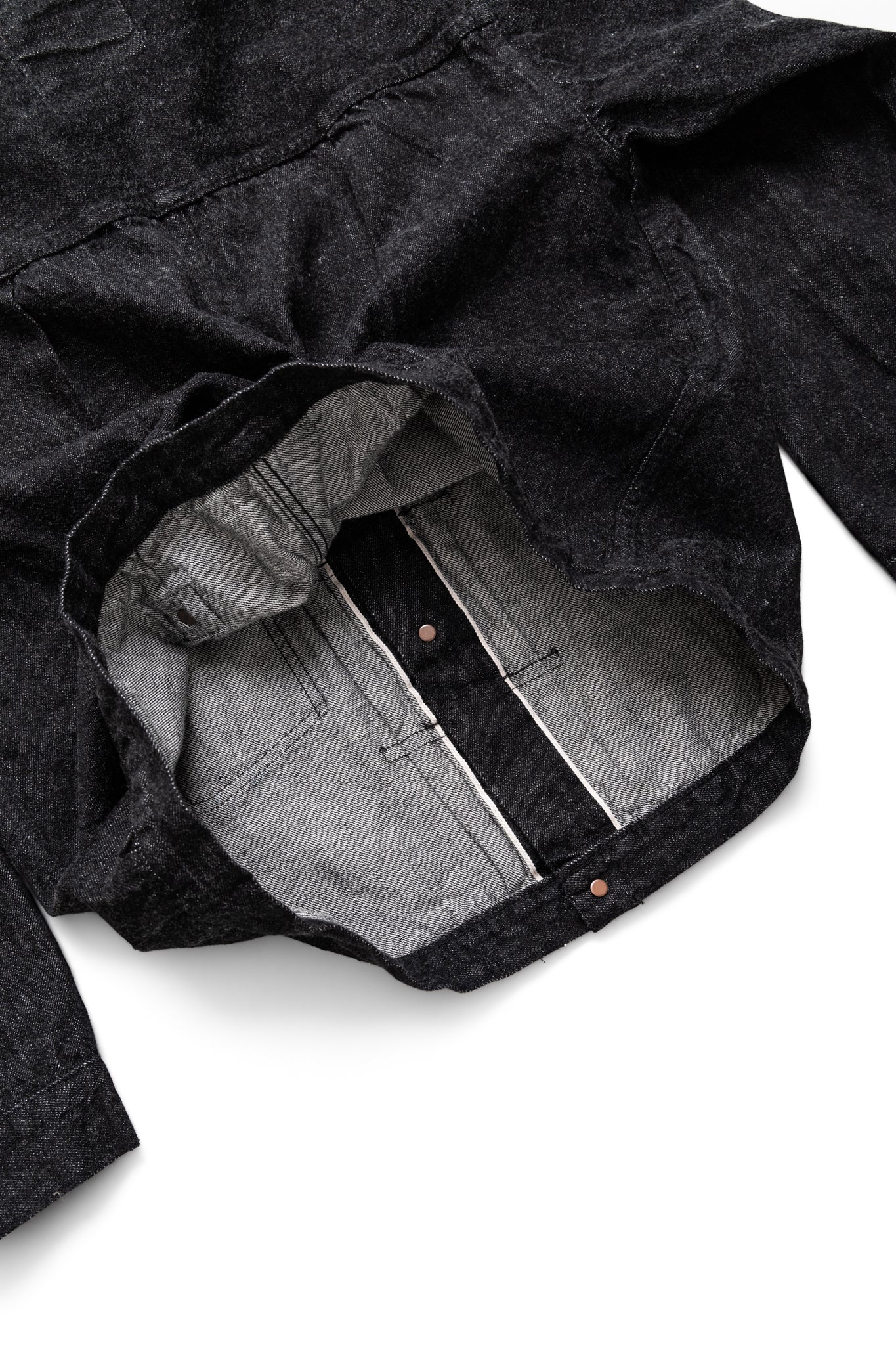 S2107BKSS-BIG 11.5oz Black WWll Type 1 Denim Jacket (Super Smooth) - Fullcount x BiG Collaboration