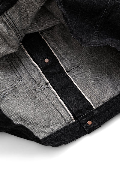 S2107BKSS-BIG 11.5oz Black WWll Type 1 Denim Jacket (Super Smooth) - Fullcount x BiG Collaboration