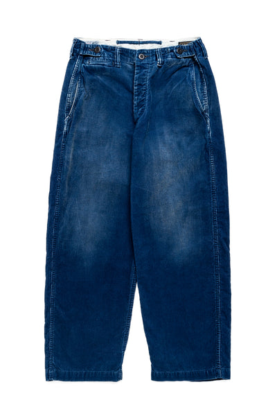 M43 Field Trousers Distressed Indigo Corduroy - Fullcount x Leather Healer x BiG Exclusive