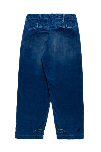 M43 Field Trousers Distressed Indigo Corduroy - Fullcount x Leather Healer x BiG Exclusive