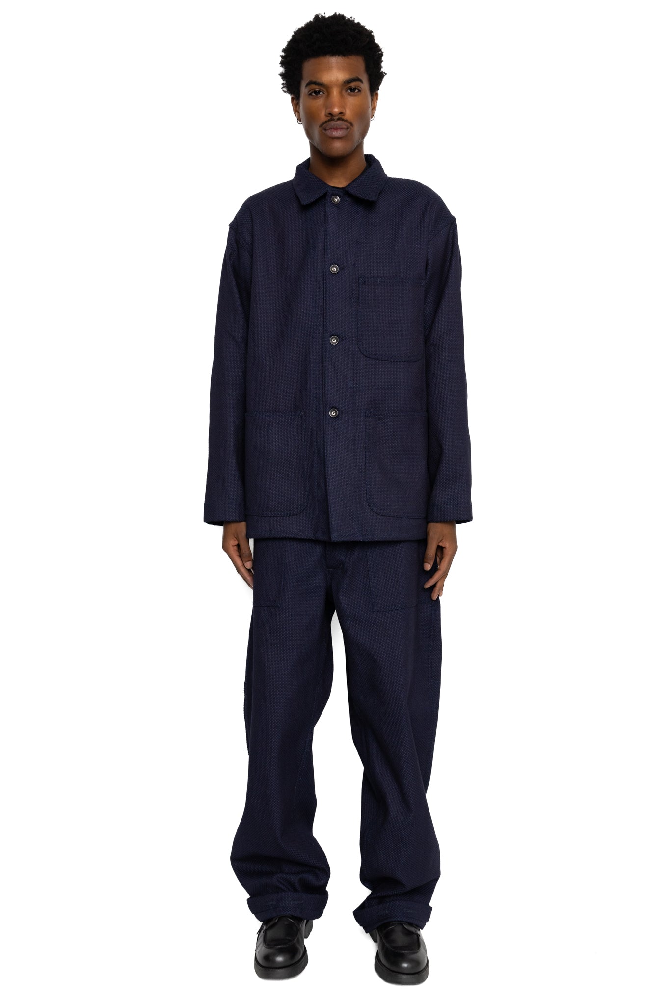 Utility Jacket Cotton Heavy Basketweave - Dk. Navy