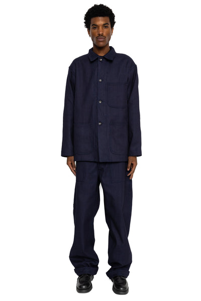 Utility Jacket Cotton Heavy Basketweave - Dk. Navy