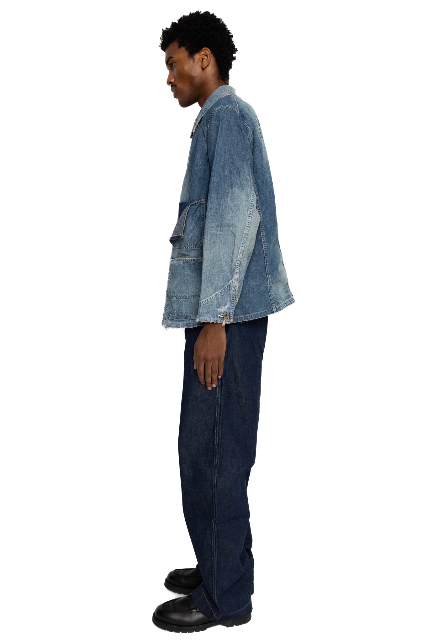 Denim Chore Jacket HW - Indigo (Hard Distressed)