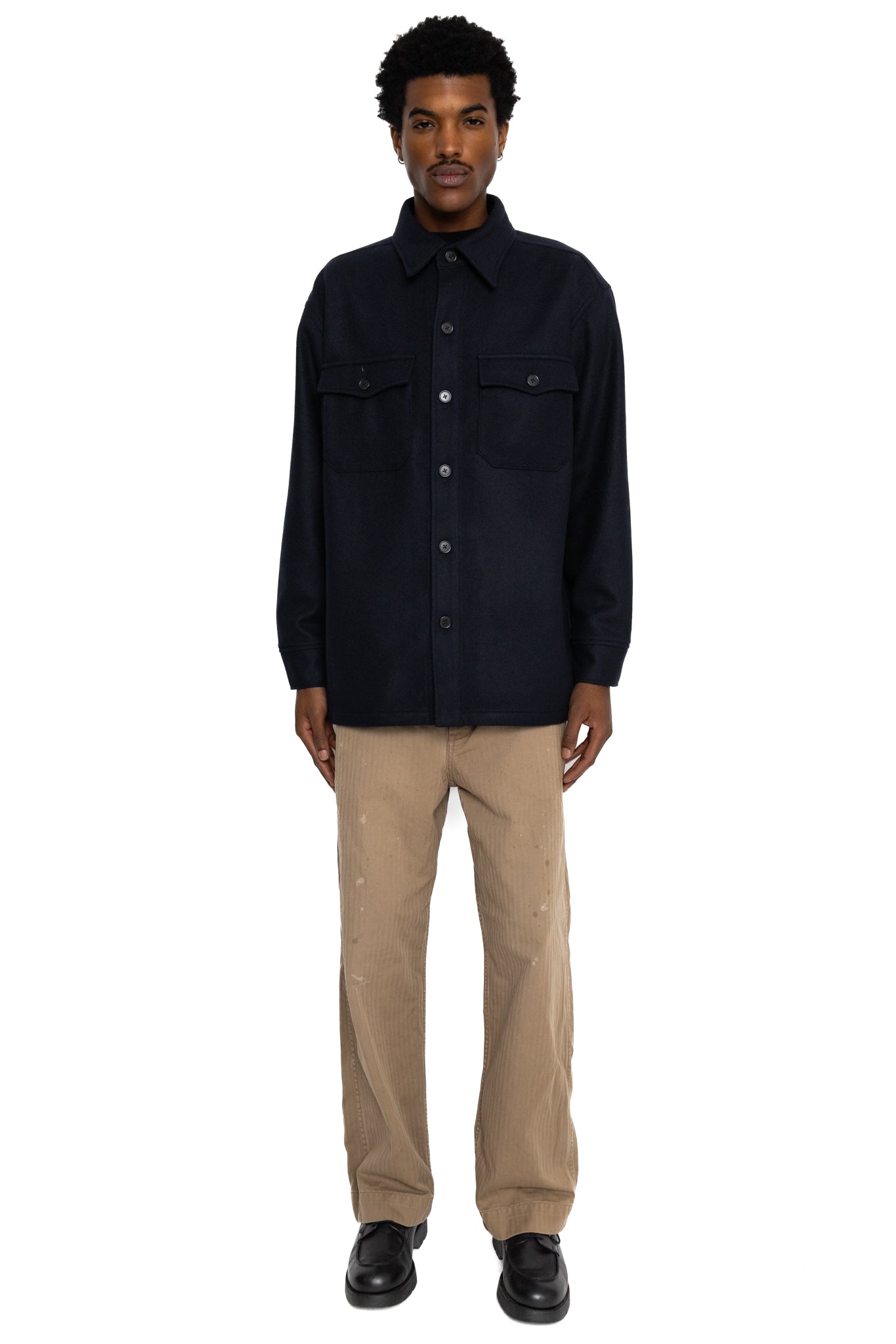 Fullcount Wool CPO Shirt Jacket Navy BLUE IN GREEN SOHO