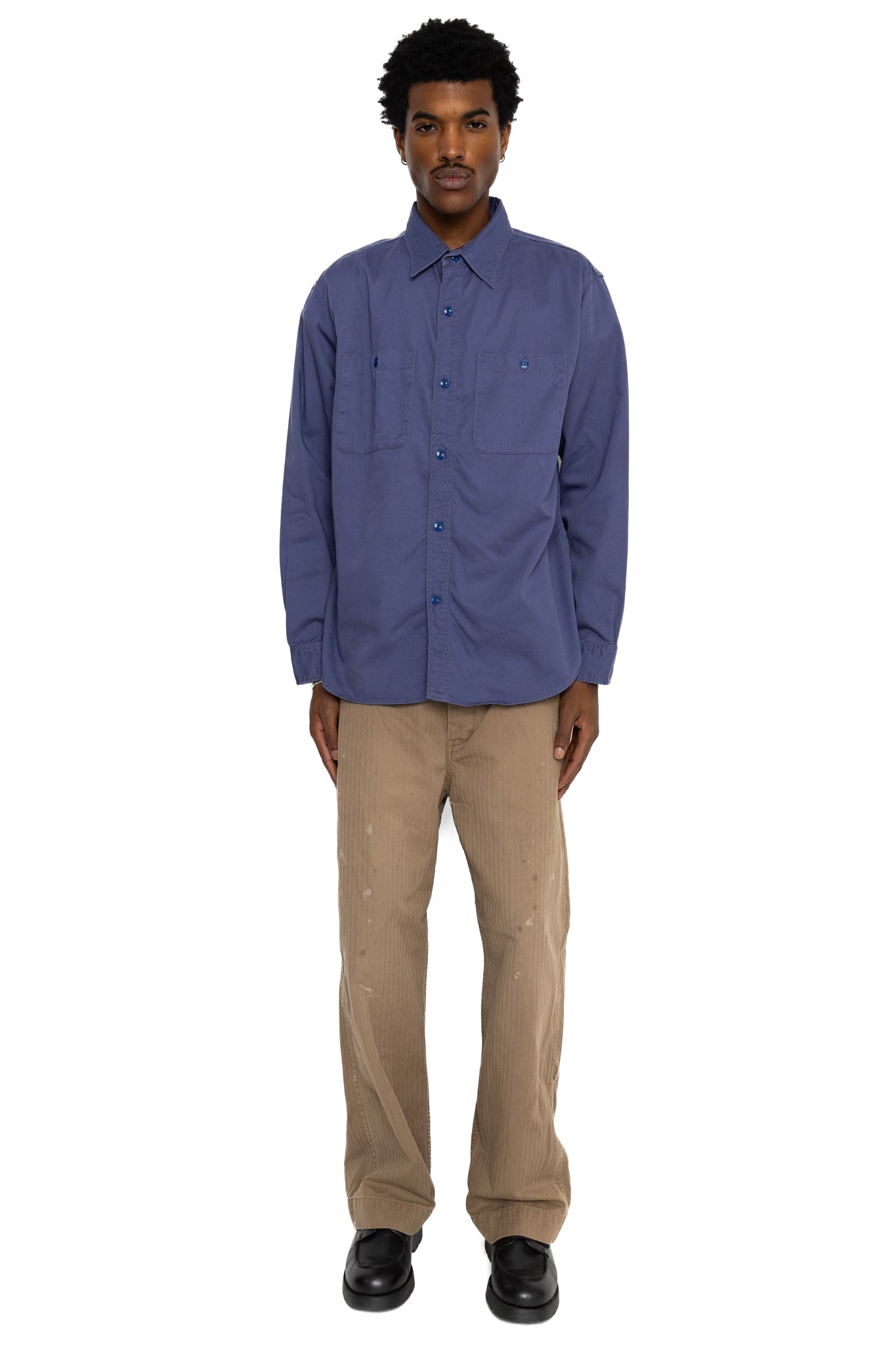 4087 Twill Work Shirt - Navy