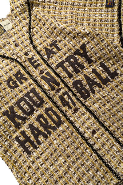 Fancy Tweed GREAT KOUNTRY Baseball Shirt - Yellow