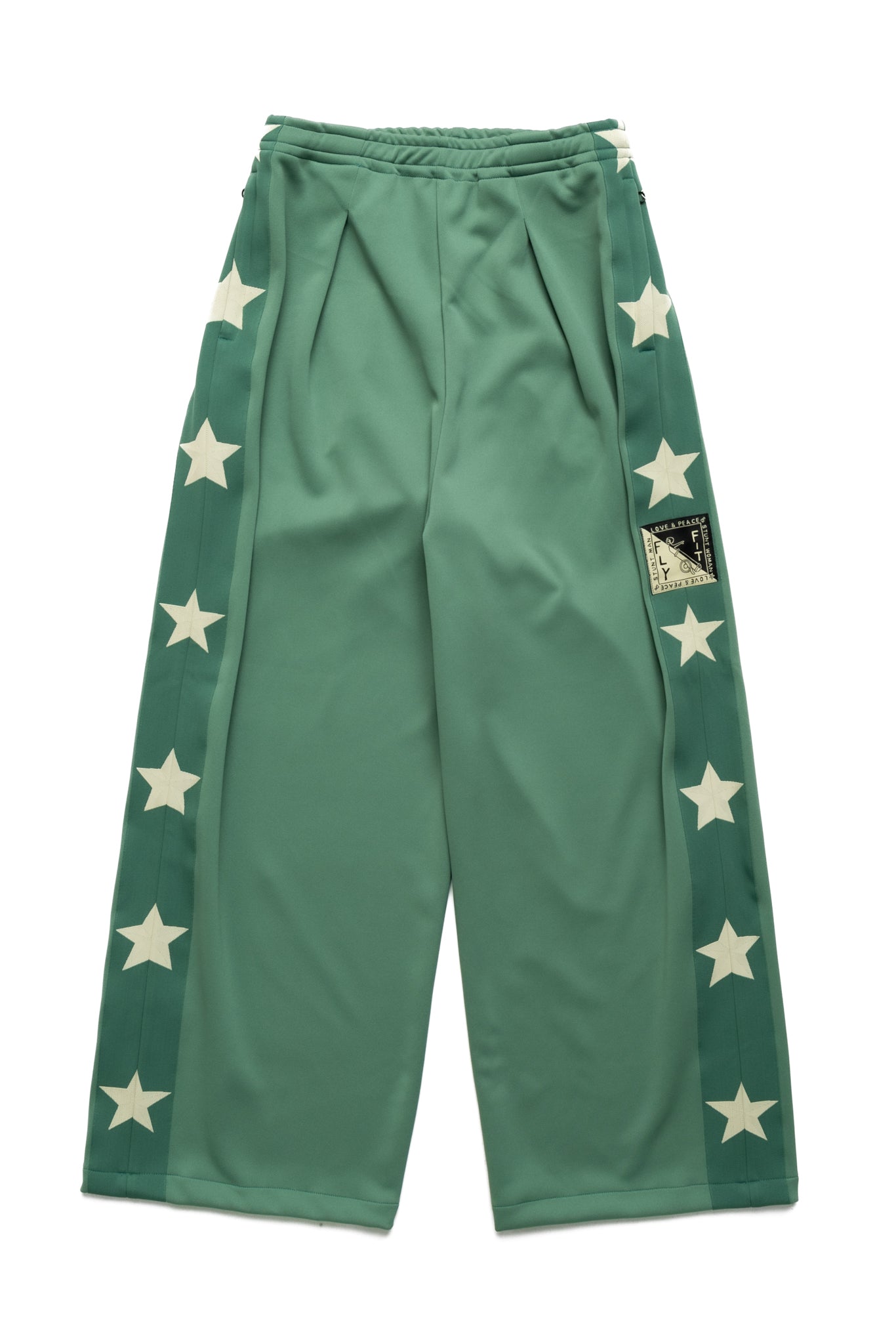 Smooth Jersey STUNT MAN & WOMAN Baggy Track Pants - Light Green