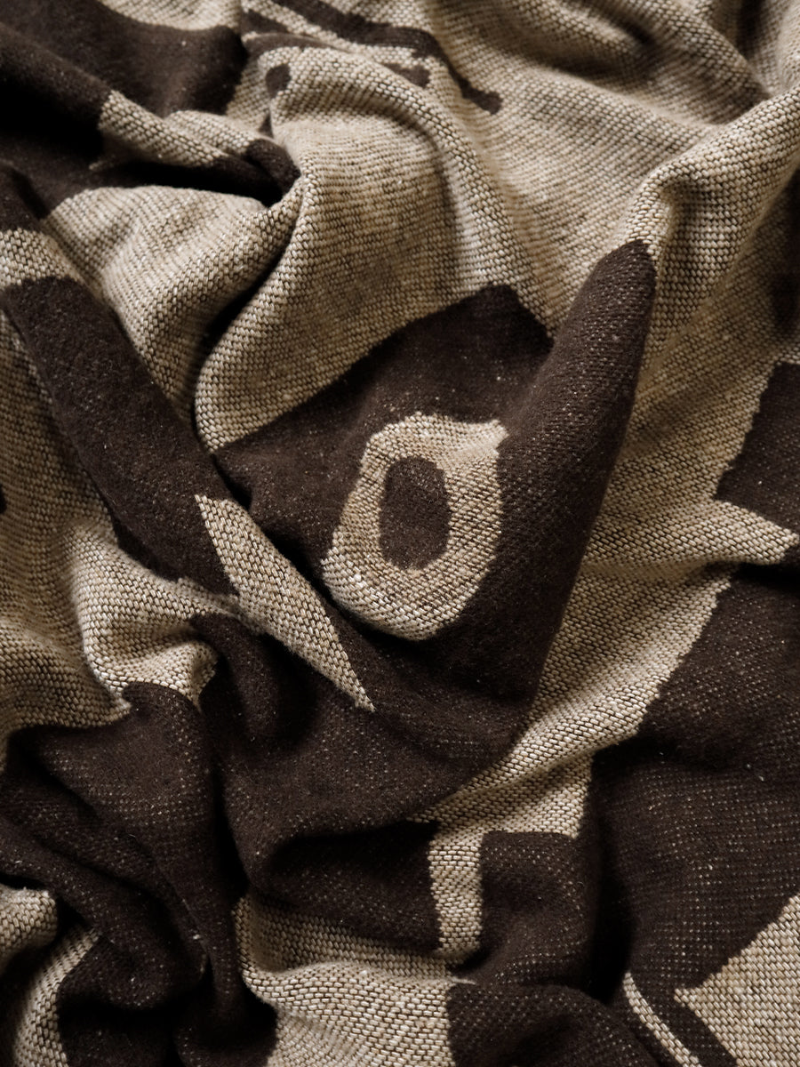 KAPITAL SPEAKEASY Blanket - Brown x Beige