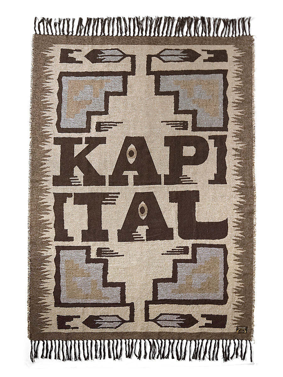 KAPITAL SPEAKEASY Blanket - Brown x Beige