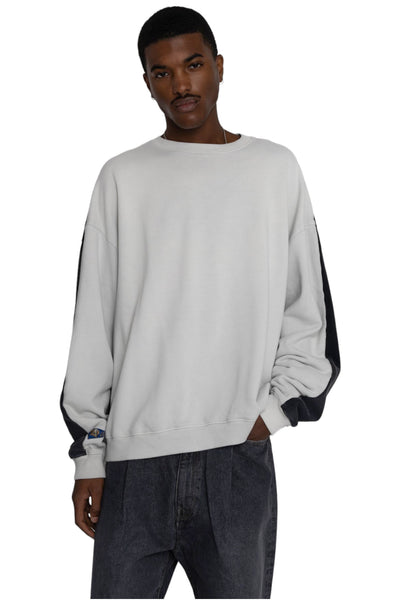 Fleece Knit 2TONES Remake BIG SWT (BONE) - Ecru x Black