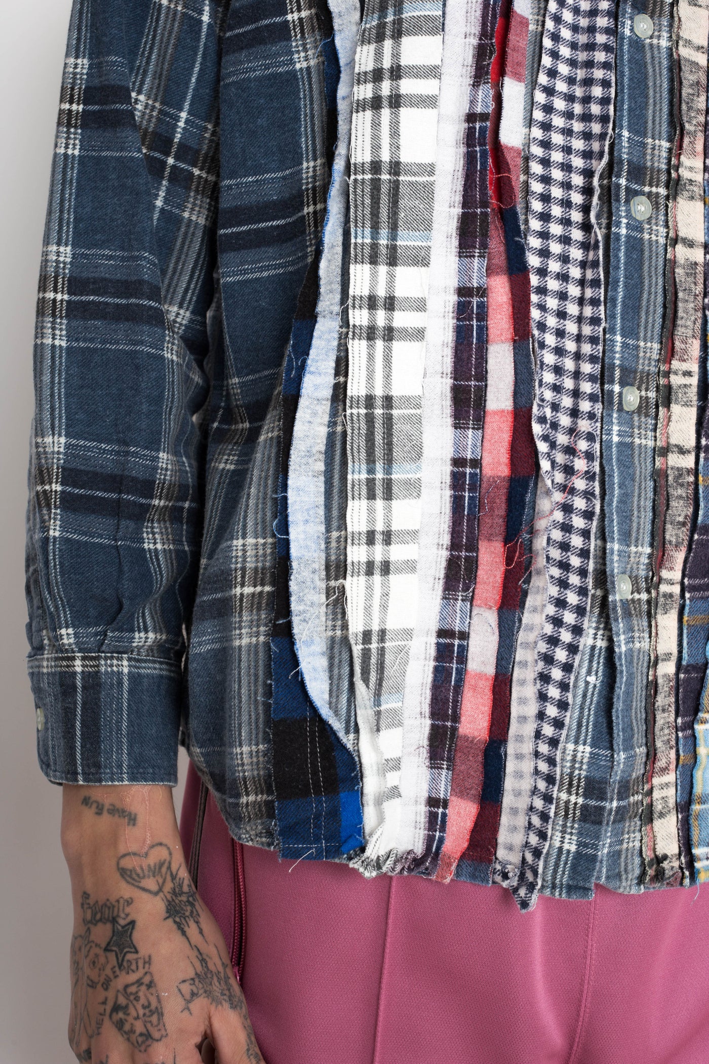 Rebuild by Needles] Flannel Shirt -> Ribbon Shirt - Assorted